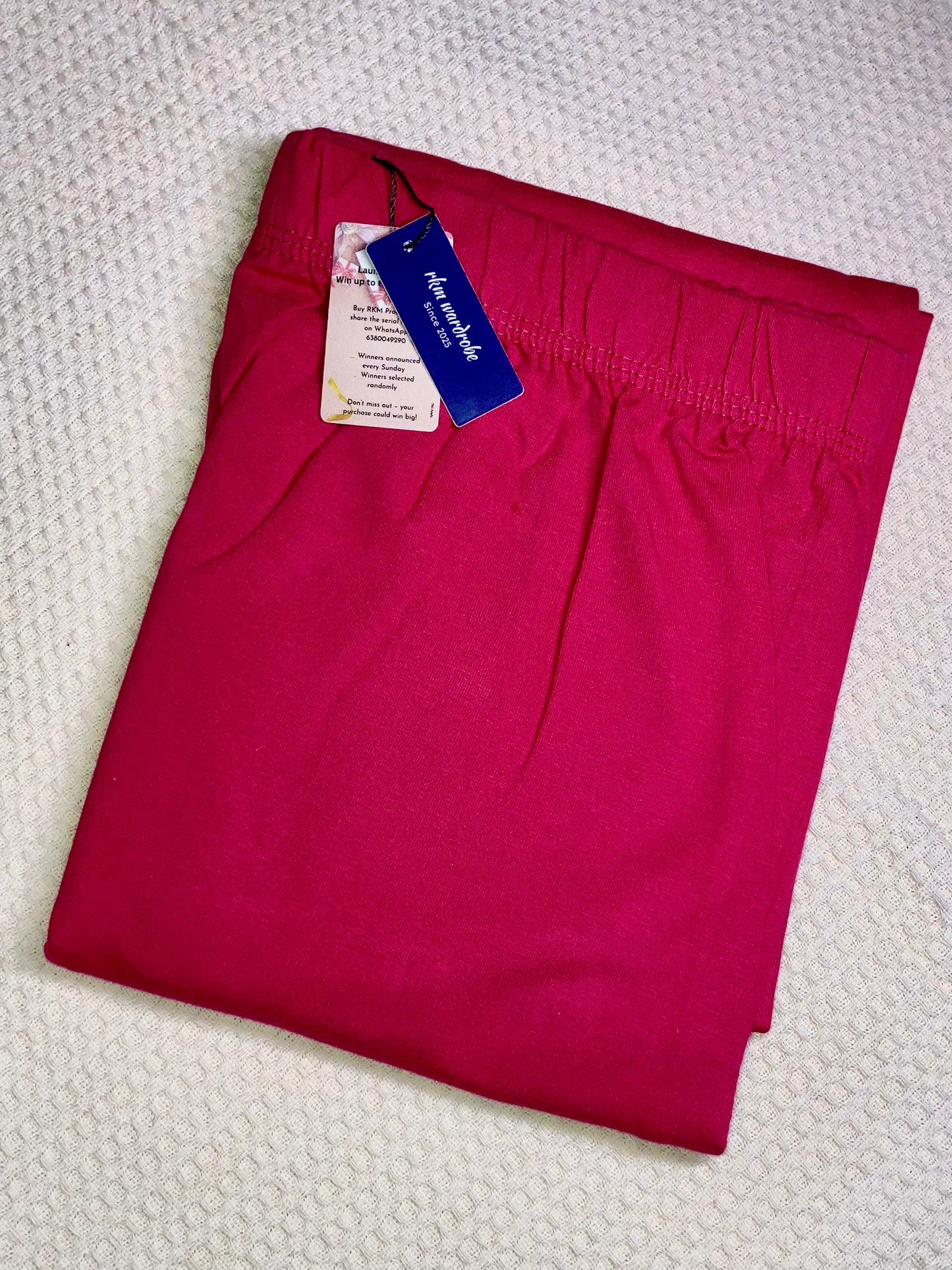 CHURIDAR LEGGINGS - RANI PINK