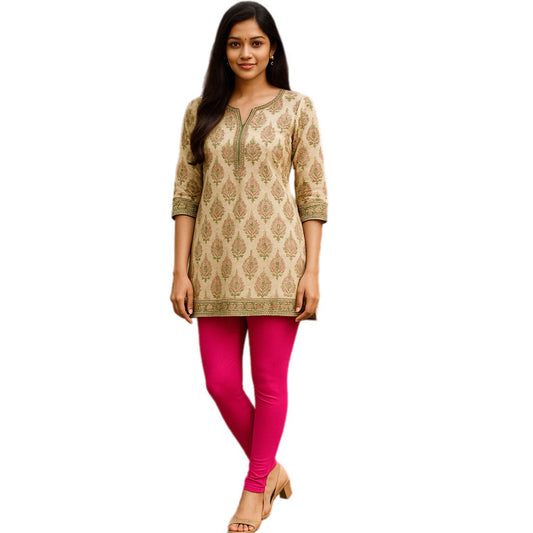 CHURIDAR LEGGINGS - RANI PINK